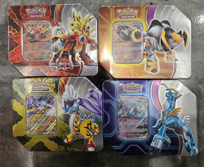 Pokemon TCG Paradox Destinies - Complete Set (Lot Of 4 Tins, 20 Packs) Sealed