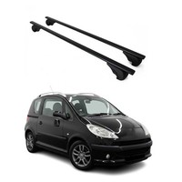 DachträGer GrundtäGer FüR Peugeot 1007 2004-2009 75Kg Metall Schwarz 2 Tlg
