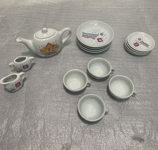 Vintage 1989 Barbie Miniature China Toy Tea Set Mattel Chilton Globe Porcelain