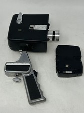 Bell  Howell Zoom Reflex 8mm Movie Camera W/ Grip, Case, Magazine. Inop, Parts 