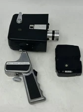 Bell & Howell Zoom Reflex 8mm Movie Camera W/ Grip, Case, Magazine. Inop, Parts?