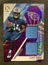 2017 Panini Unparalleled Corey Davis Rookie RC Dual Jersey Relic Card /99 Rare. rookie card picture