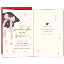 Granddaughter Graduation Card Gift from Grandma and Grandpa, Congratulations ...