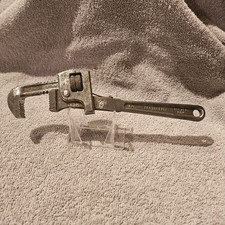 Vtg Lectrolite Adjustable Pipe Wrench, 8", MADE IN USA (Defiance, OH) SEE PICS