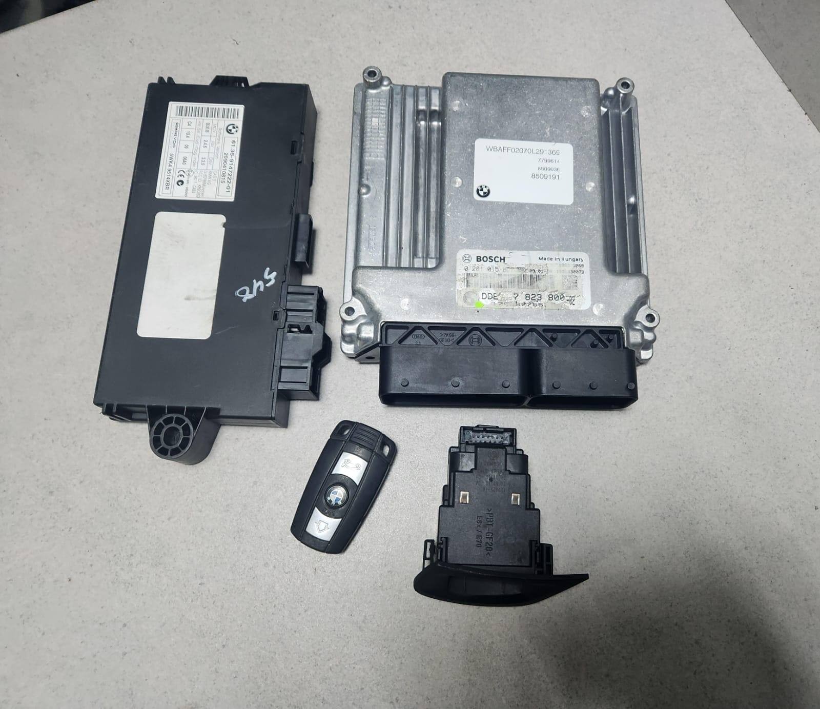 2009 BMW X5 Engine ECU 7823800 X5 E70 X6 3.0D Diesel ECU SET M57 D3