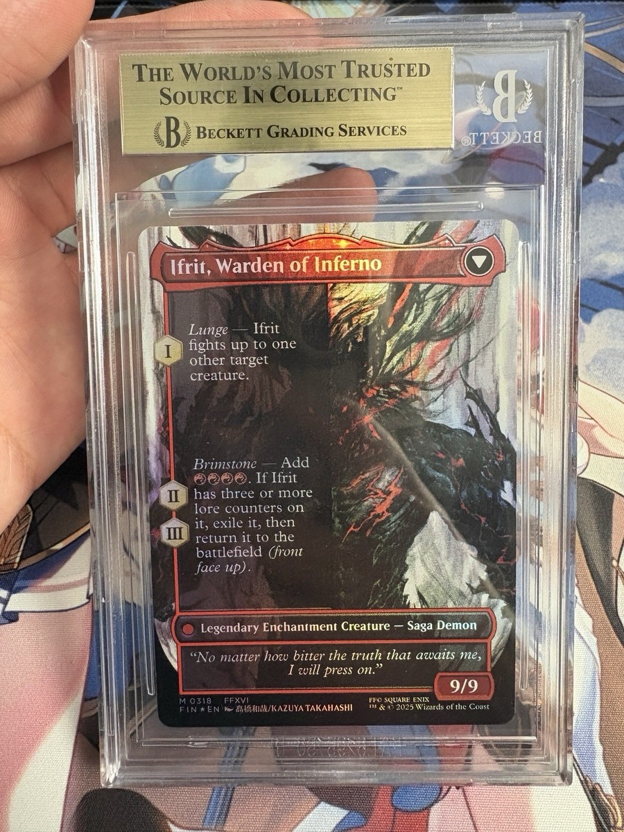Clive Ifrit's Dominant Borderless Foil Final Fantasy MTG M0318 BGS