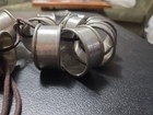 Vintage Set of 12 Web Pewter Napkin Rings — photo 5