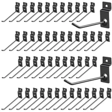 100 Pack Slatwall Hooks Panel Display Hooks Slat Board Peg Accessories Heavy ...