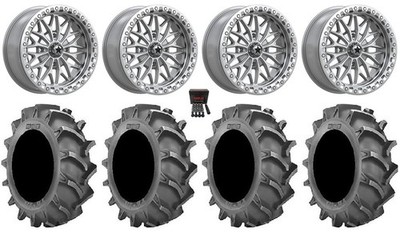 MSA Bolo Beadlock 18'' Wheels Si 33x8 (4ply) BKT 171 Tires Textron Wildcat XX