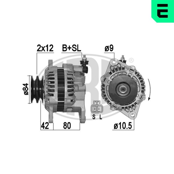 ERA Lichtmaschine Generator Lima 209507A 14V FüR Nissan Pick UP D22 NP300 Pickup-image