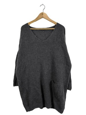 SARAH PACINI Feinstrickpullover Damen Pullover hellgrau Casual-Look