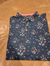 PUMA GOLF 2025 "Pique Heirloom Polo" Shirt "Ocean Tropic/Melon Punch"- XXL- MINT