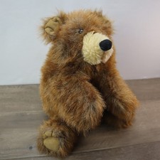 Vintage Bear Plush Puppet Stuffed Animal 10" - You Control Arms and Nose CUTE