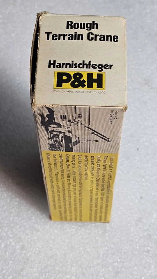 Grúa de terreno áspero fundido a presión Gescha P&H 266, escala 1/50 con Alemania con caja, ¡nueva! Foto 4 de 4