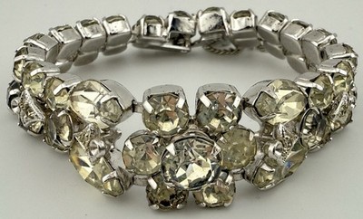 EISENBERG ICE SILVERTONE RHINESTONE 6 3/4  BRACELET AS IS PLEASE READ K138B