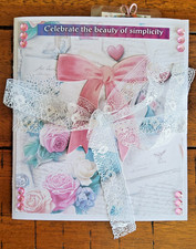 Handmade Scrapbook Junk Journal Folio Album 5.5"x6.25" "Celebrate Beauty" Theme