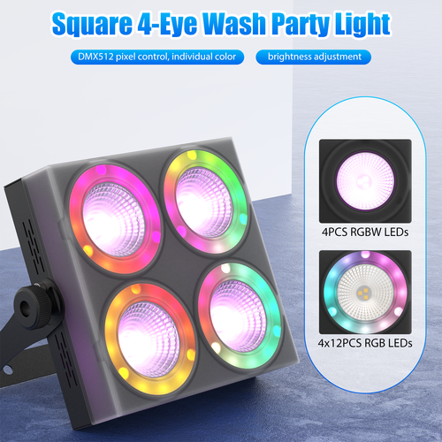 120W 4LED RGBW Stage Lighting PAR Can Light Color Mixing Party Bar Disco DJ DMX - Picture 6 of 10