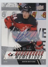 2024 Team Canada Juniors Prospectus Momentous 3/15 Denton Mateychuk Auto 3qn