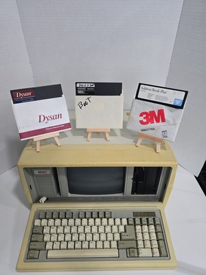   Vintage AMQ Portable PC Computer Luggage Desktop 5.25'' Floppy DOS 6.22 TESTED