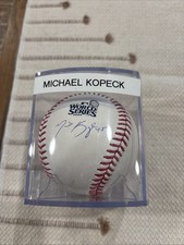 MICHAEL KOPECH DODGERS SIGNED 2024 WORLD SERIES BASEBALL  PSA