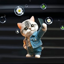 Cute Stylish Cat Car Vent Air Freshener Suitable fits Vehicle Scent Diffuser Use