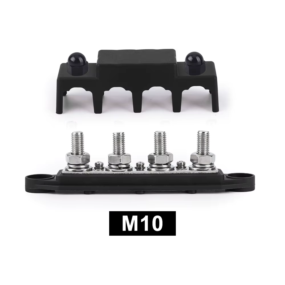 12V 24V 48V 250A Positive Negative M8 M10 Bus Bar Terminal Battery Power Distrib