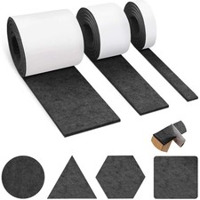 Felt Furniture Pads 3 Rolls Non Slip Self Adhesive Floor Protectors Black