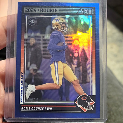 Panini 2024 Score Rome Odunze RC Artist's Proof /35 #309 Chicago Bears