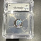 Mercury Dime Black Ruthenium & Hologram 10C ICG Genuine Variety Coin