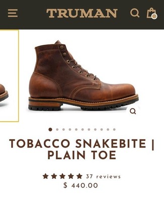 truman tobacco snakebite Truman Boots 9D Tobacco Snakebite 79 Casual Last Plain Toe 6