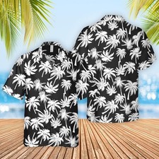 Black Palm Tree Hawaiian Shirt