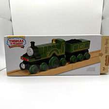 Thomas Friends Wooden Railway Emily Engine Tender Wood Train, Age 2
