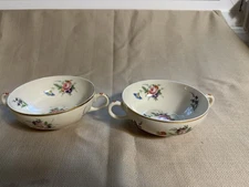 Syracuse China  Old Ivory Double Handle Soup Bowl O.P. Co Selma Gold Trim (2)