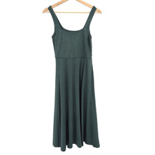 Quince Women Flowknit Breeze Fit & Flare Midi Dress Heather Green S