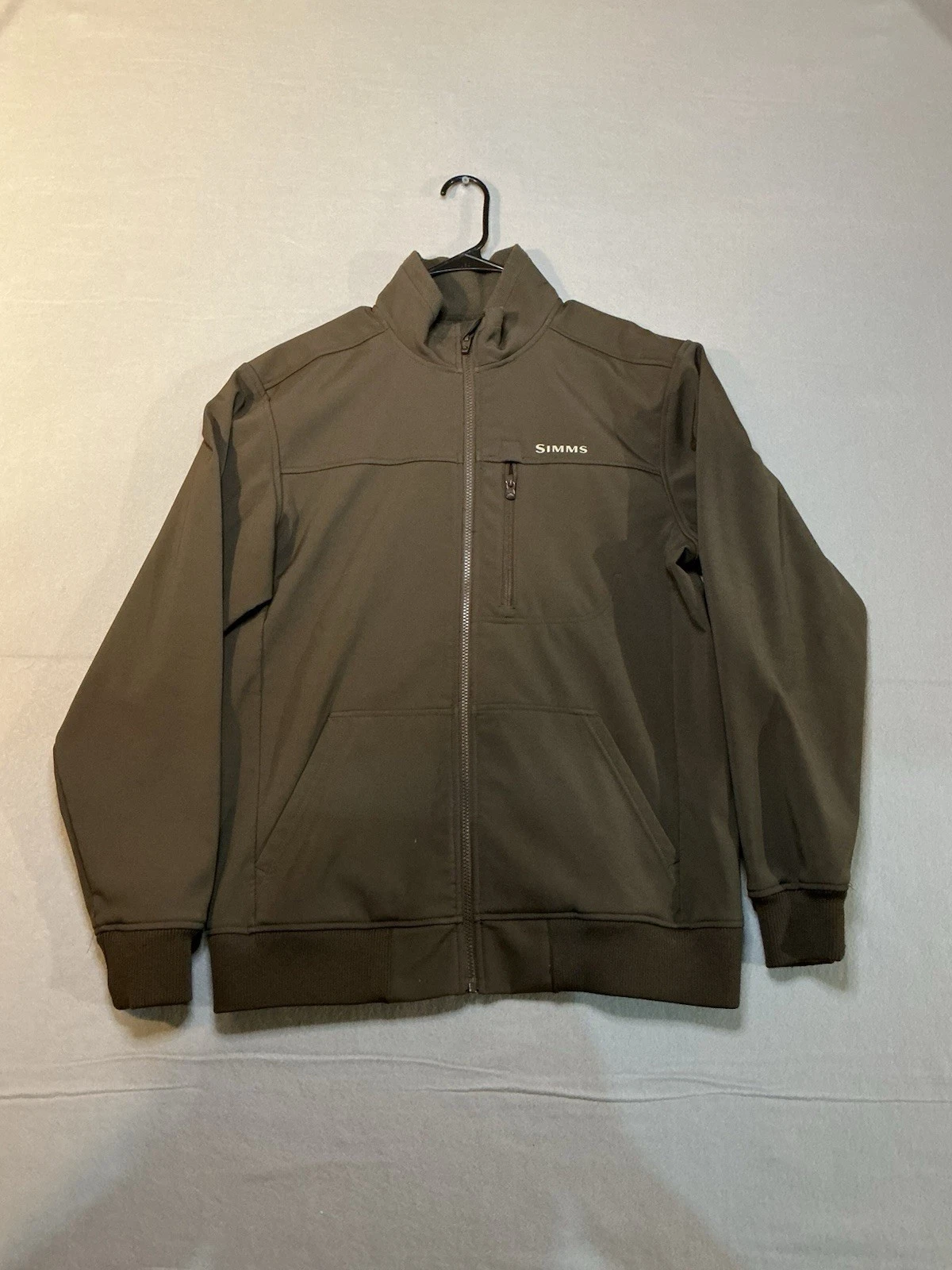 Simms Men's Size M Brown Full Zip Rouge Hybrid Lined Fishing Jacket 0073