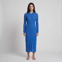 Maje Kleid Blau Strick Midi Gr. 38 FR Damen MFPCA00292