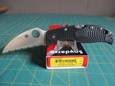 Spyderco Rock Jumper VG-10 Steel Serrated Folding Pocket Knife 254SBK