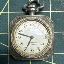 Vintage Arnex Rivera 17 Rubies Jewel Wind Up Watch Rare Working Condition Silver