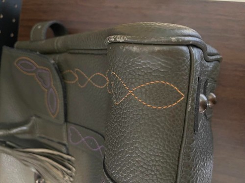 Bolso de Mano Mulberry Bayswater Cuero Bordado Patrón Verde Tamaño A4 Almacenamiento - Imagen 9 de 10