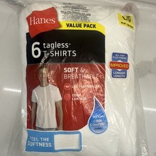 Hanes Men's Cotton, Moisture-Wicking Crew Tee Large, White - 6 Pack Fast Ship