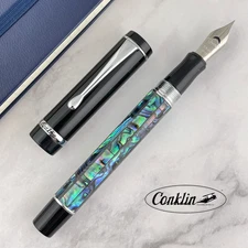 CONKLIN Duragraph Fountain Pen Abalone Nights Extra Fine EF Nib NEW IN BOX
