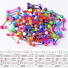 Wholesale Surgical Steel Nose Navel Lip Tongue Bar Septum Ring Body Piercing Kit