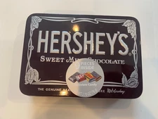 Hershey's Chocolate Collectors Tin Sweet Milk Chocolate 9 piece chocolate gift S