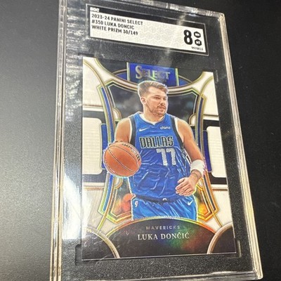 Panini Select Luka Dončić Mezzanine White Prizm #350 /149 SGC 8