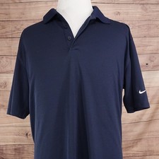 Nike Golf Polo Shirt Mens XL Blue Dri-FIT Moisture Wicking Tagless Collared