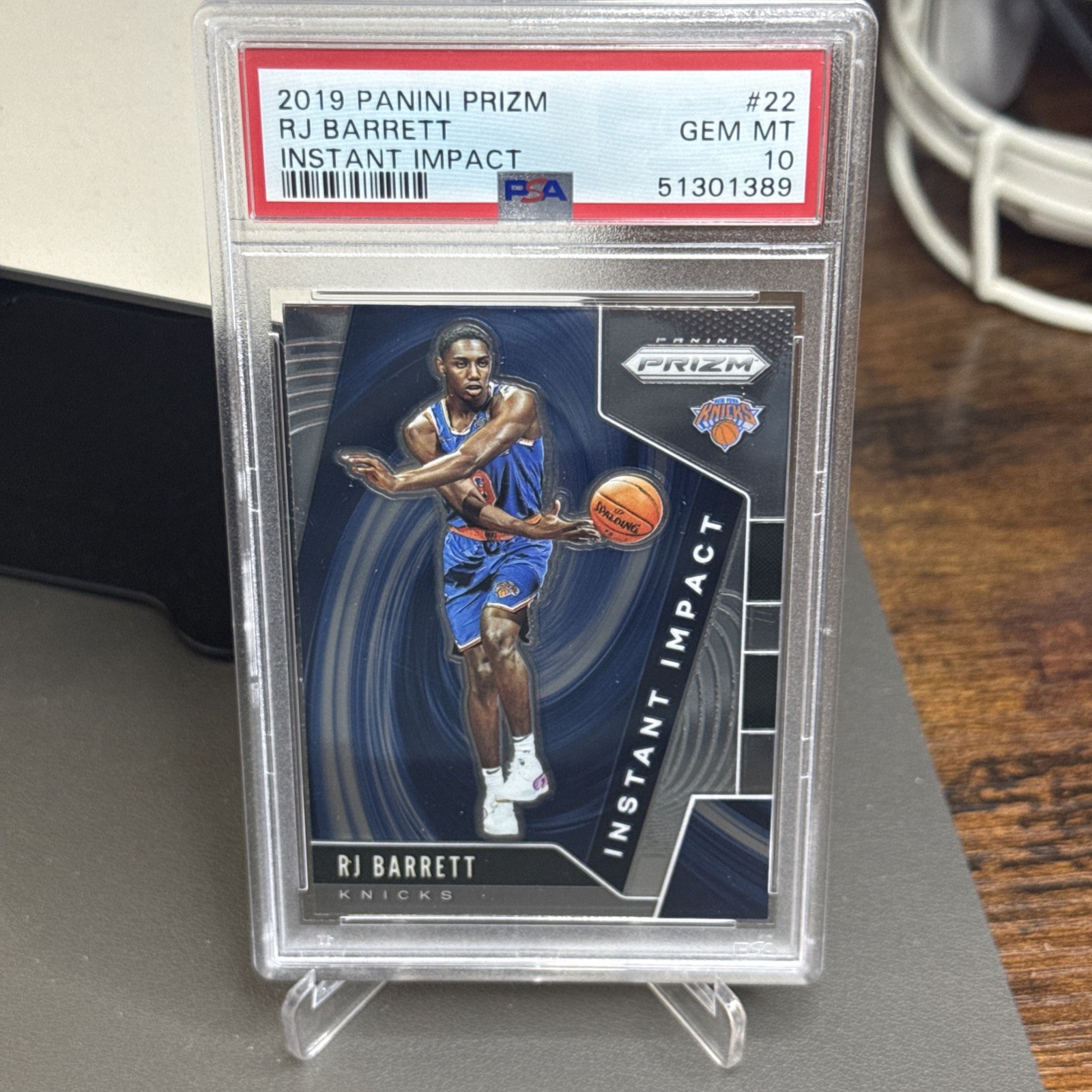 2019 PANINI PRIZM #22 RJ BARRETT INSTANT IMPACT RC ROOKIE PSA 10