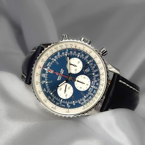 Breitling Navitimer B01 Chronograph AB0127 46mm Box Papers Blue Dial Warranty