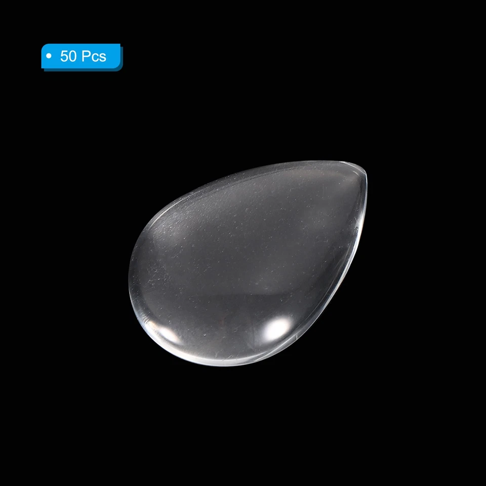 Vetro Trasparente 50pz 18x25mm Goccia Forma Cupola Vetro Piastrelle Trasparente - Immagine 3 di 4