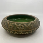Antique Red Wing Pottery Brushware Planter Bulb Vase 7.25 Diameter Marked