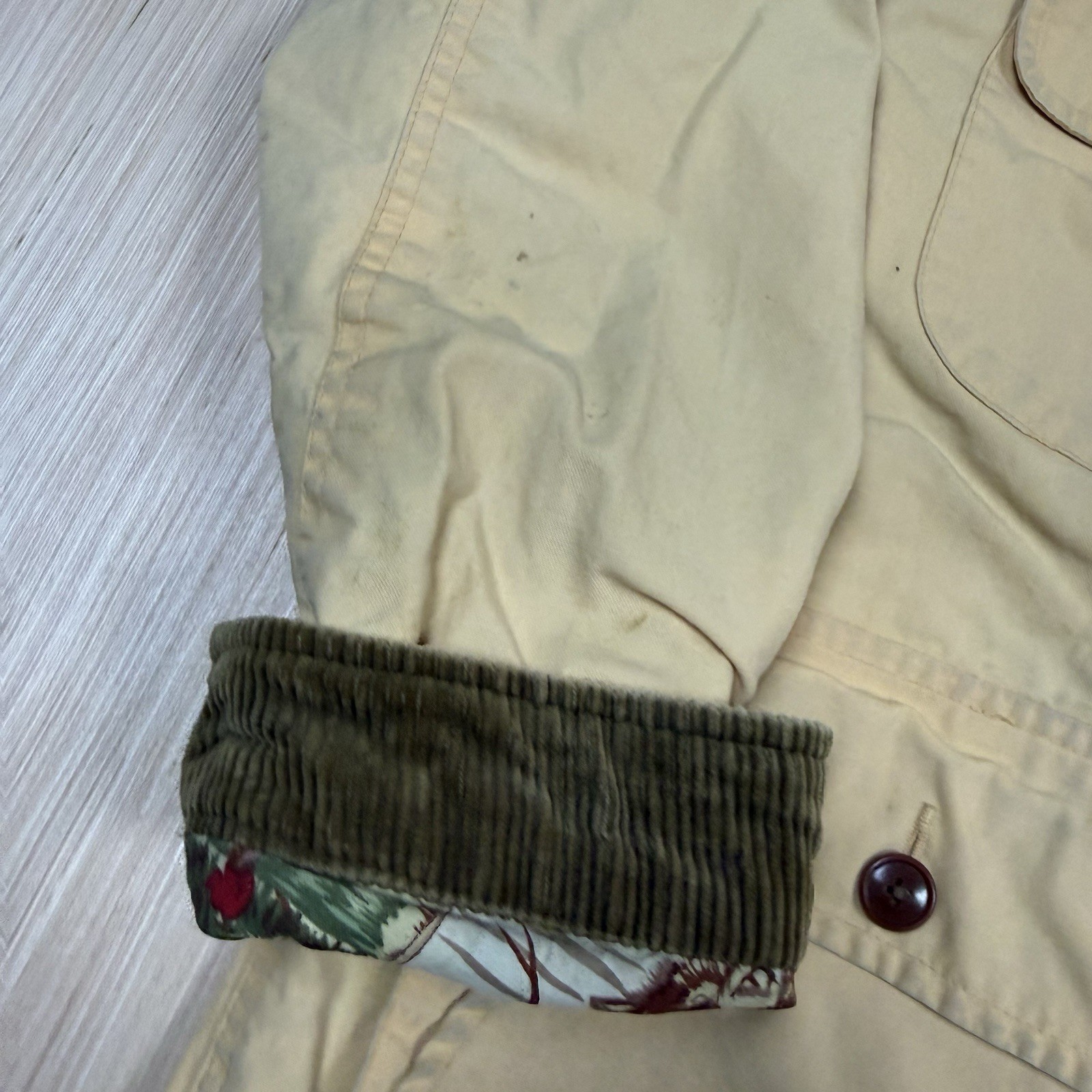 Vintage 90s Calvin Klein Barn Coat Chore Jacket Large Women’s Corduroy Collar